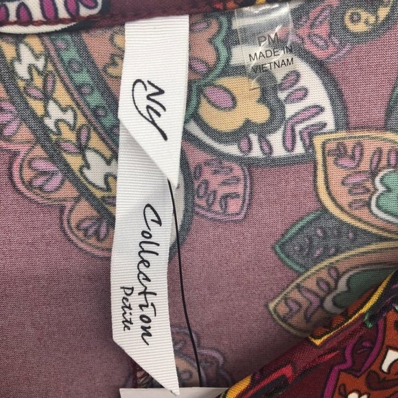 NYCollection Petite Knotted Front Zipper Neck Detail Dress NWT Sz LP - Picture 8 of 11